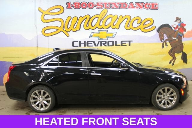 2018 Cadillac ATS Luxury AWD in Black — front three-quarter view