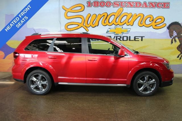 2015 Dodge Journey Crossroad in Red — front three-quarter view