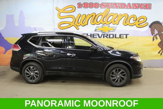 2014 Nissan Rogue S in Black — front three-quarter view