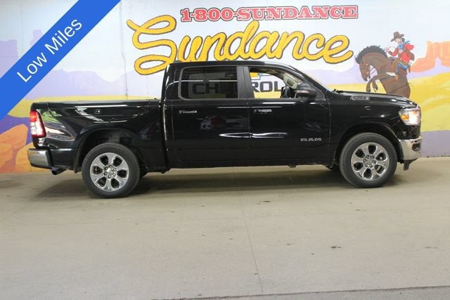 2019 RAM 1500 Big Horn/Lone Star in Black — front three-quarter view