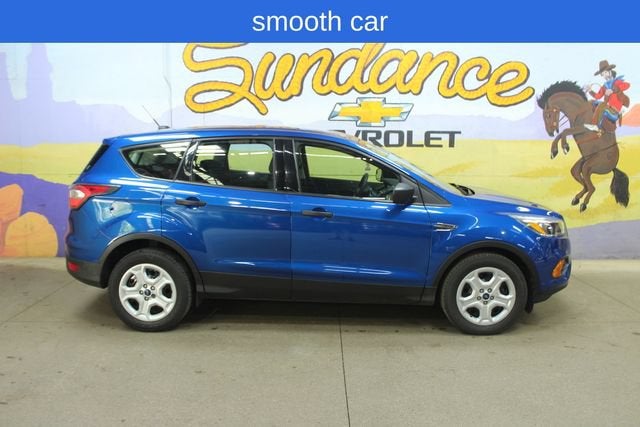 2017 Ford Escape S in Blue — front three-quarter view