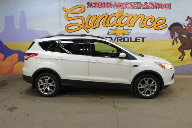 2014 Ford Escape SE in White — front three-quarter view