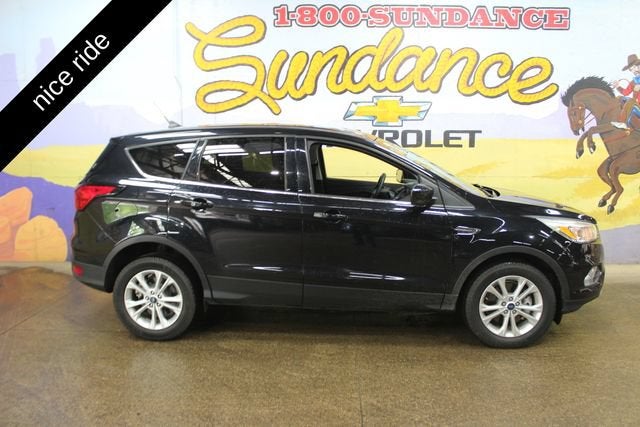 2019 Ford Escape SE in Black — front three-quarter view