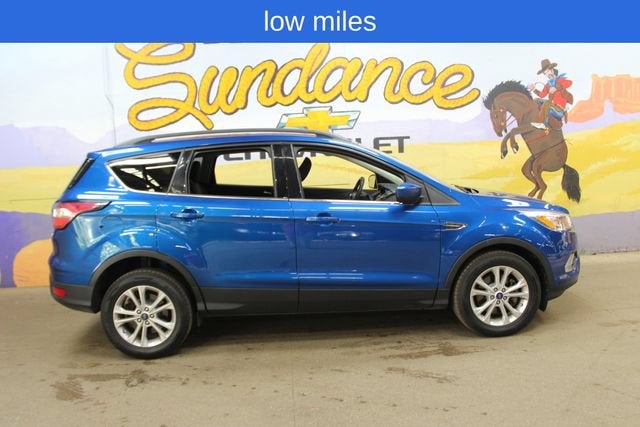 2018 Ford Escape SE in Blue — front three-quarter view