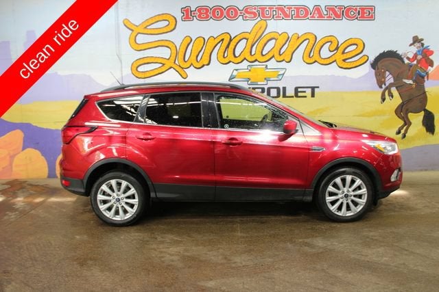 2019 Ford Escape SEL in Red — front three-quarter view