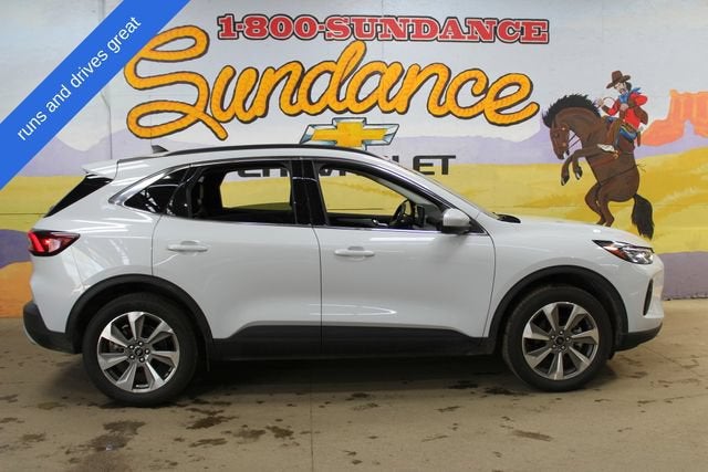 2025 Ford Escape Platinum in White — front three-quarter view