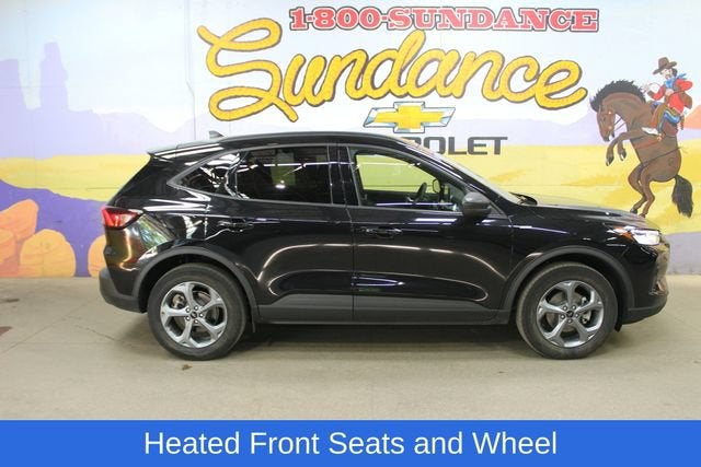 2025 Ford Escape ST-Line in Black — front three-quarter view
