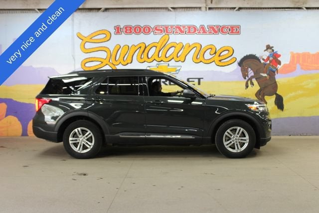 2022 Ford Explorer XLT in Black — front three-quarter view