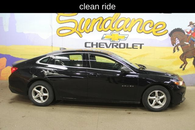 2017 Chevrolet Malibu LS in Black — front three-quarter view