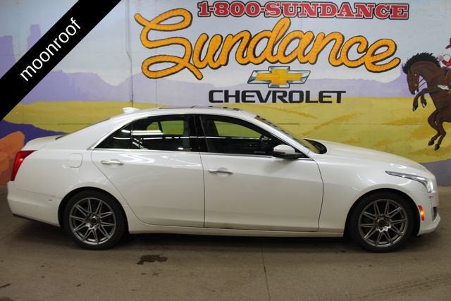 2019 Cadillac CTS Luxury AWD in White — front three-quarter view