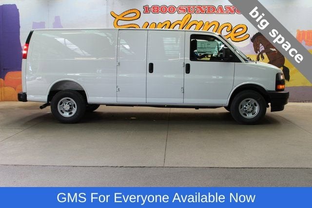2025 Chevrolet Express Cargo WT in Summit White — front three-quarter view