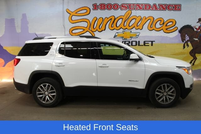 2018 GMC Acadia SLE in White — front three-quarter view