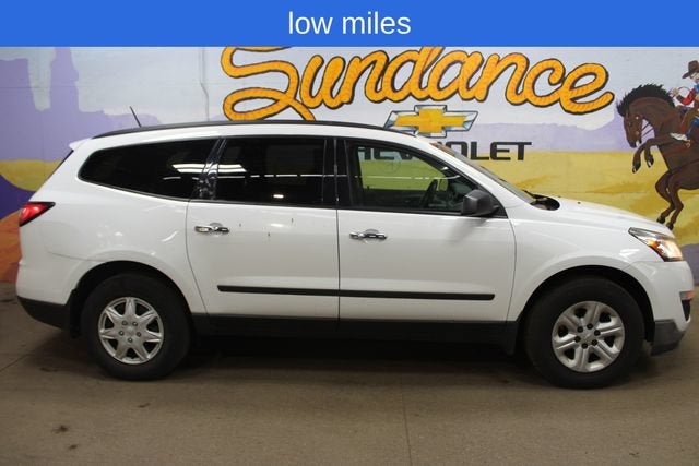 2017 Chevrolet Traverse LS in White — front three-quarter view