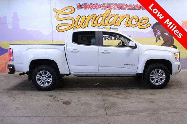 2019 GMC Canyon 4WD SLE in White — front three-quarter view