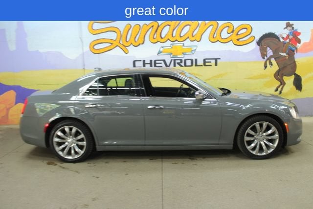 2019 Chrysler 300 Limited in Ceramic Grey — front three-quarter view