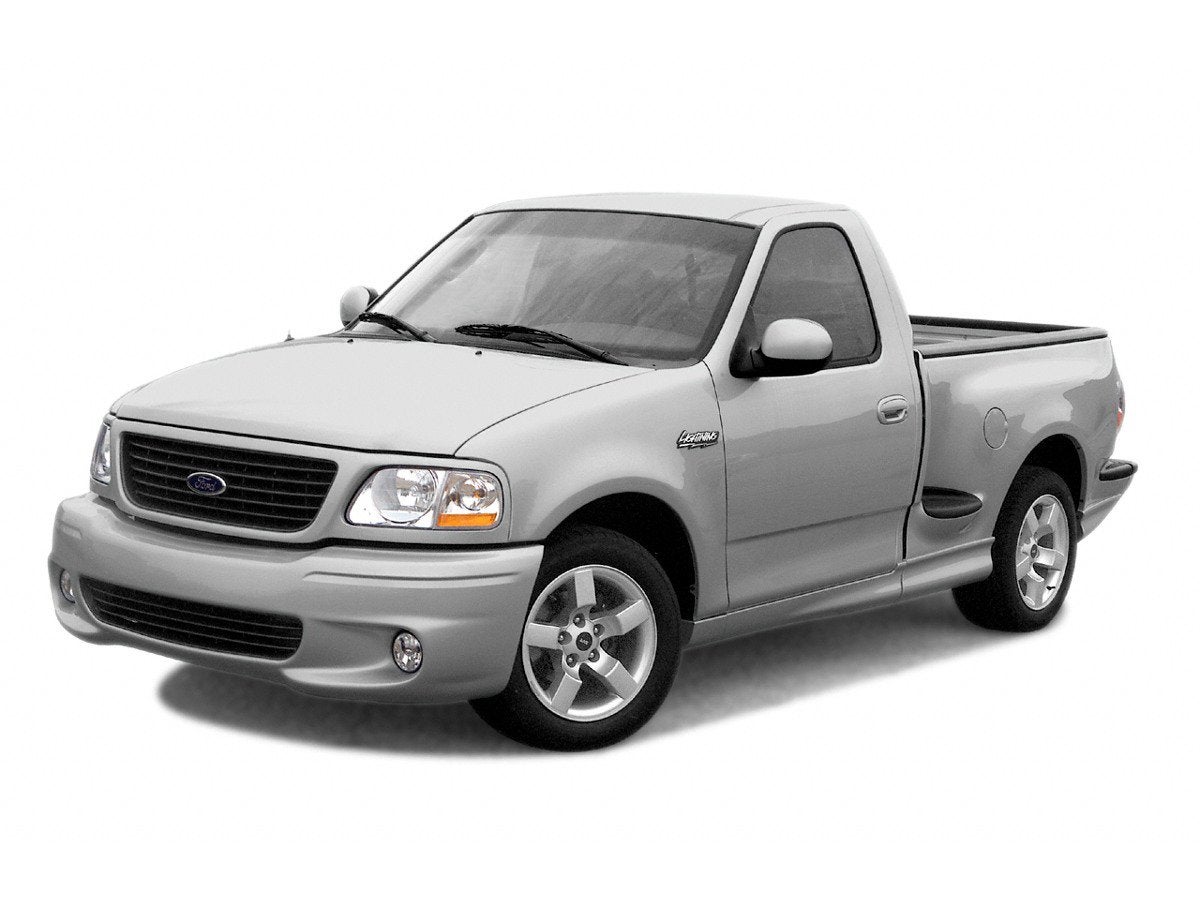 2002 Ford F-150 XL in Black — front three-quarter view