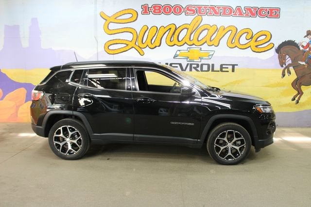 2024 Jeep Compass Limited 4x4 in Black — front three-quarter view