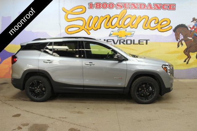 2023 GMC Terrain AT4 in Sterling Metallic — front three-quarter view