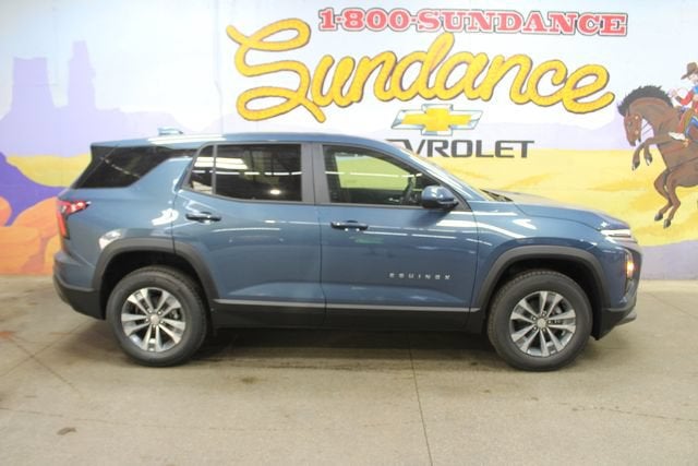 2027 Chevrolet Equinox AWD LT in Lakeshore Blue Metallic — front three-quarter view