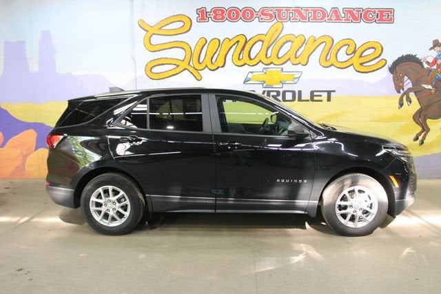 2024 Chevrolet Equinox LS in Mosaic Black Metallic — front three-quarter view