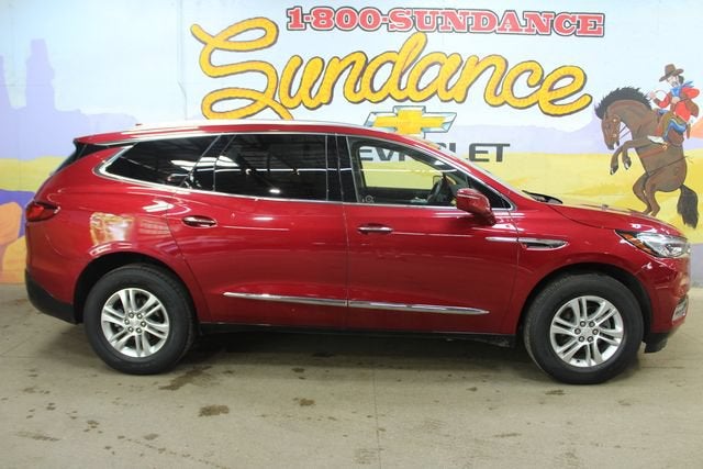 2019 Buick Enclave Essence in Red — front three-quarter view