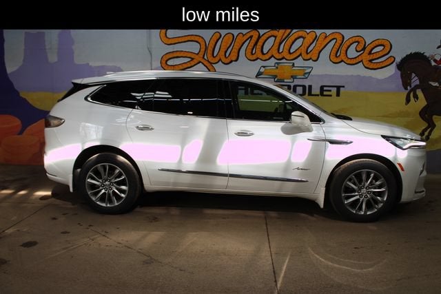 2023 Buick Enclave Avenir in White Frost Tricoat — front three-quarter view