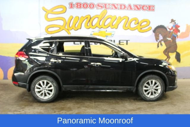 2017 Nissan Rogue S in Black — front three-quarter view