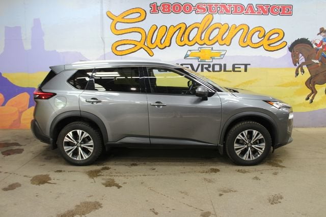 2021 Nissan Rogue SV in Grey — front three-quarter view