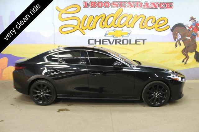 2021 Mazda Mazda3 Sedan 2.5 Turbo in Black — front three-quarter view