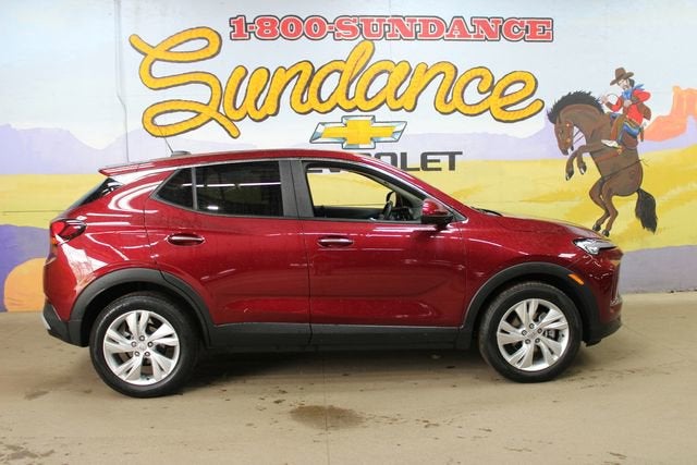 2024 Buick Encore GX Preferred in Cinnabar Metallic — front three-quarter view