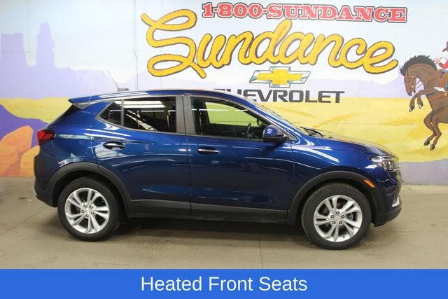 2023 Buick Encore GX Preferred in Sapphire Metallic — front three-quarter view