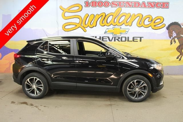 2021 Buick Encore GX Select in Ebony Twilight Metallic — front three-quarter view