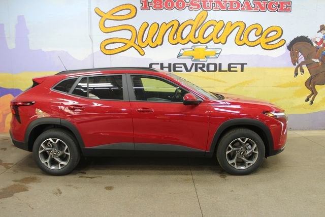 2026 Chevrolet Trax LT in Apex Red — front three-quarter view