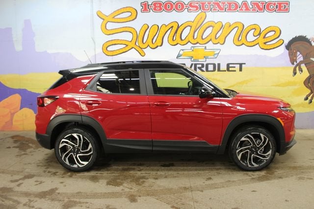 2026 Chevrolet Trailblazer RS in Apex Red — front three-quarter view