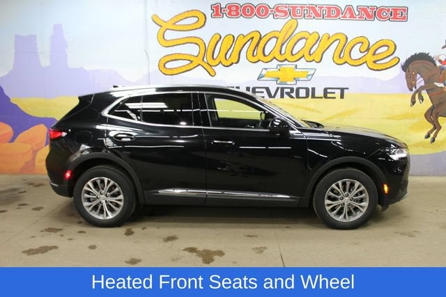 2023 Buick Envision Preferred in Ebony Twilight Metallic — front three-quarter view